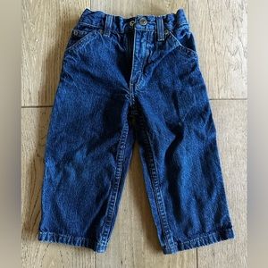 5/$15* Arizona denim jeans with snap & zipper closure, elastic waist in back- 2T